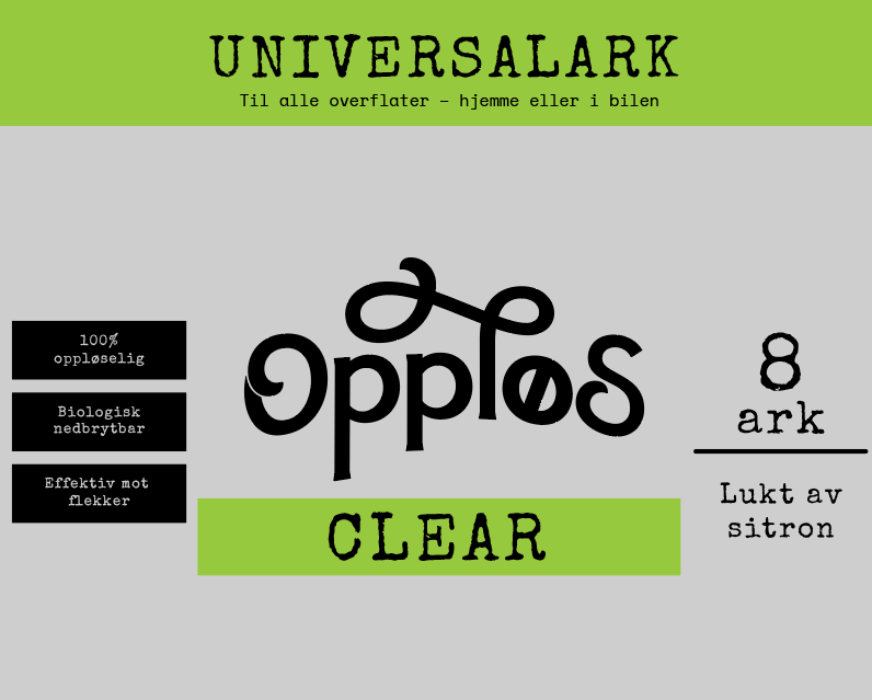 Universalark CLEAR Antibakteriell - Sitron-duft