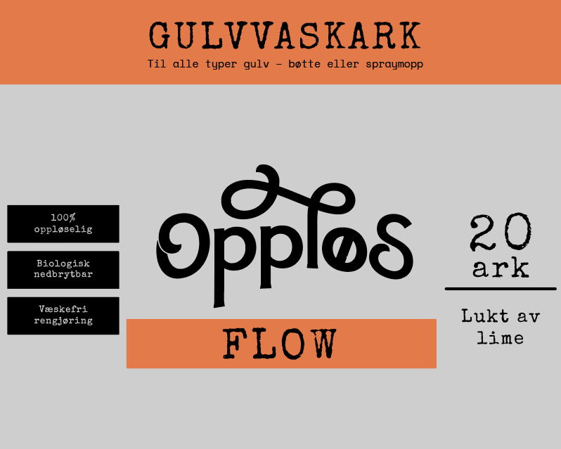 Gulvvaskark FLOW - Lime-duft